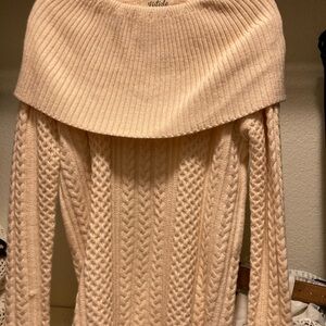 Women's Cream Cable Knit Sweater